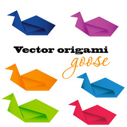 Origami goose vector