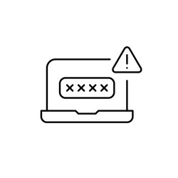 password in input box covered by asterisks vector image