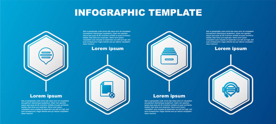 set line speech bubble chat file document service vector image