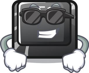 super cool button f1 in shape character vector image
