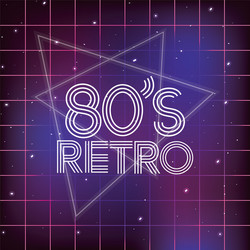 80s retro style word vector