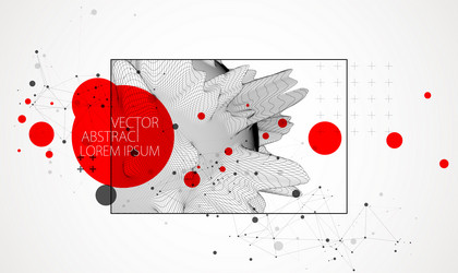 abstract half sphere background with plexus vector image