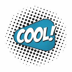 cool comic book sound effect speech bubble in pop vector