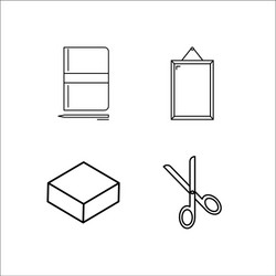 design and studio simple linear icon setsimple vector image