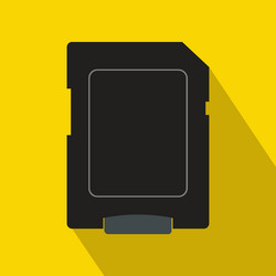 Micro sd card icon in flat style memory chip Vector Image