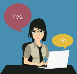 Office Workers Using Computers vector image