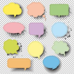 retro speech bubble with transparent background vector