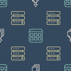set line data export server web hosting vector image