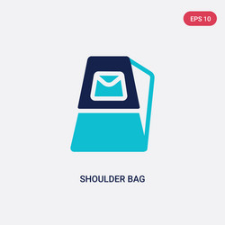 Two color shoulder bag icon from fashion concept vector