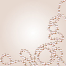 abstract pastel string pearls background vector image