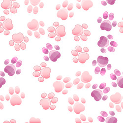 cat and dog paw print with claws vector image
