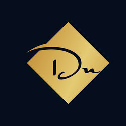 Square letter v gold logo Royalty Free Vector Image