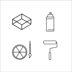 design and studio simple linear icon setsimple vector image
