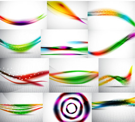 Dynamic Wave Patterns - Abstract Backgrounds vector image
