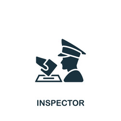Inspector icon monochrome simple sign from Vector Image