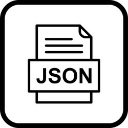json file document icon vector image