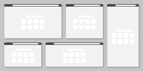 blank web browser window with tab toolbar vector