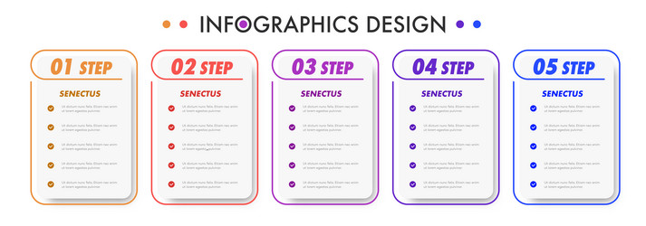bullet points numbers from 1 to 5 list markers vector image