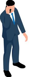 Businessman isometric vector