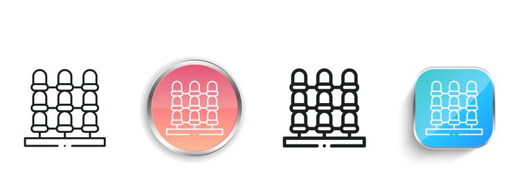 grandstand icon thin linear regular and button vector image