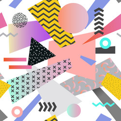 Memphis Geometric Pattern vector image
