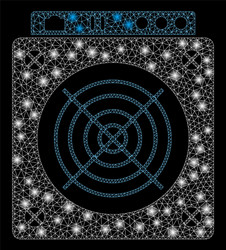 flare mesh 2d mining asic hardware with vector image