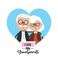 I love my grandparents celebration design – Royalty-Free Vector