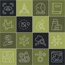 set line data visualisation molecule power vector image