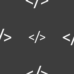 code sign icon programming language symbol vector image