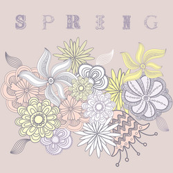 Floral Spring Wallpaper Vector Image
