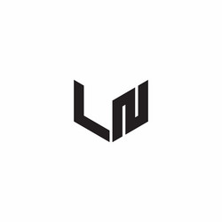 Ln logo monogram with triangle and hexagon modern Vector Image