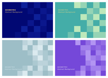 Abstract geometric background set of 4 vector