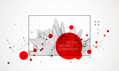 abstract half sphere background with plexus vector image