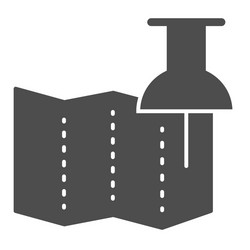 gps pin solid icon map pointer vector image