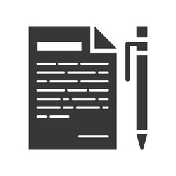pen and paper with list message icon vector image