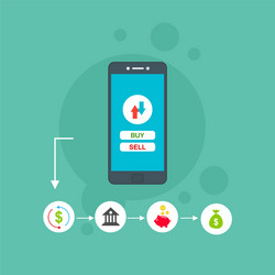 concept online and mobile payments for web page vector image