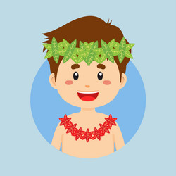 avatar of a hawaiian character vector