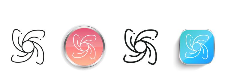 blackhole icon thin linear regular and button vector image