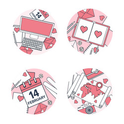 flat background with computer vector image