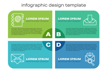 set line envelope with valentine heart address vector image