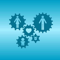 family gears Vector Image