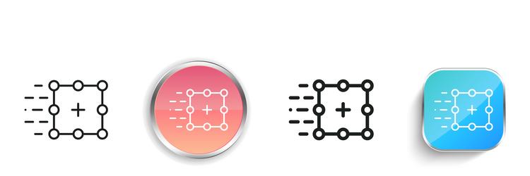match moving icon thin linear regular and button vector image
