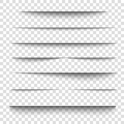 paper sheet shadow effect 3d line edge shape vector image