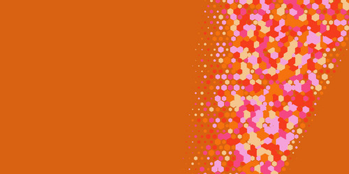 geometric multi size hexagon with color vector image