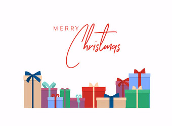 merry christmas text calligraphic lettering vector