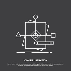 Algorithm business foretelling pattern plan icon vector