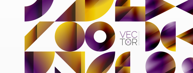 Assorted geometric shapes unite in a minimalistic vector