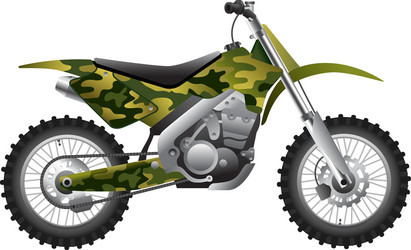 camouflage motorcycle Vector Image