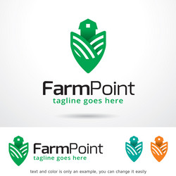 Farm land logo template design emblem Royalty Free Vector