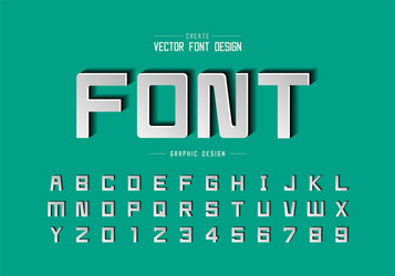 Font paper cut and alphabet script square vector